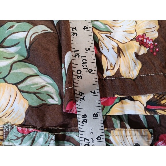 Polo Ralph Lauren Swim Trunks Mens XLarge Brown Floral Drawstring Pockets - Picture 6 of 6